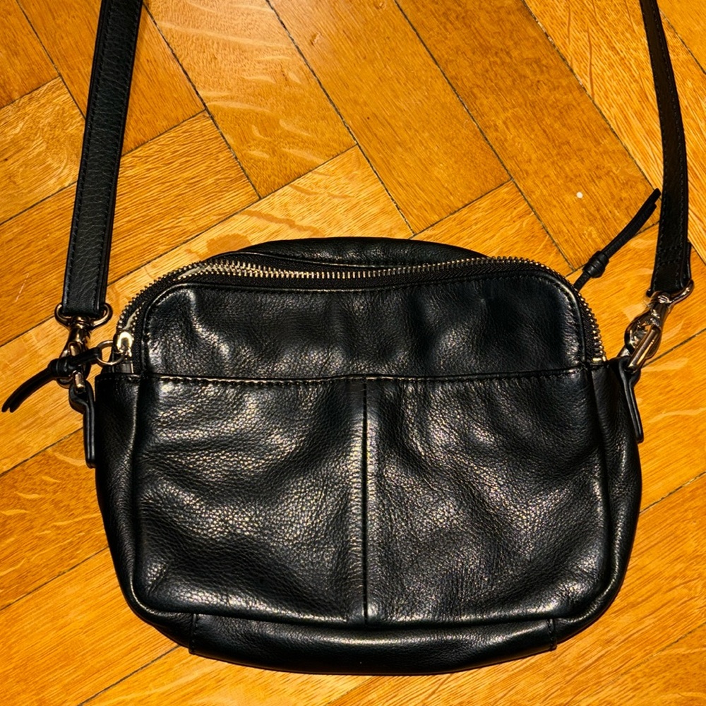 Margot genuine leather black crossbody